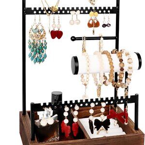 NOAH & EMMA Jewelry Organizer Stand for Necklaces Bracelet Earrings/Ring Removab